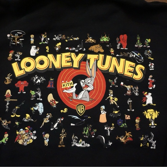 Kith x Looney Tunes "That's All Folks" Hoodie Size Medium - Picture 4 of 7